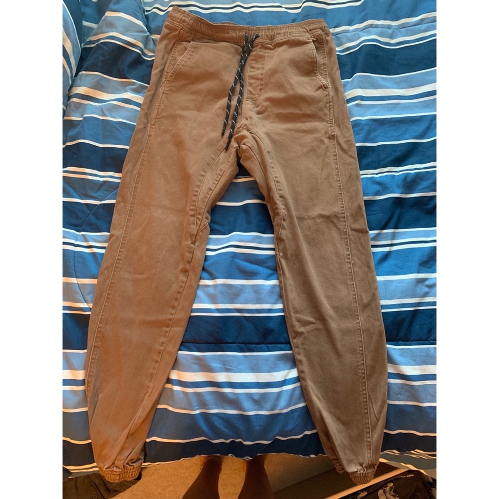 DARK TAN JOGGERS FROM TILLYS SIZE S